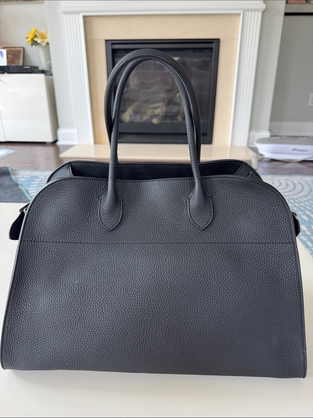 The Row Soft Margaux 15 Bag in Black-SOLD OUT on The Row Website